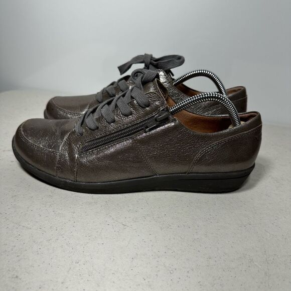Vionic Abigail Walking comfort Sneakers Shoes WOMENS Size 9 Metallic Pewter - Picture 4 of 7